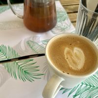 Flat White Hafer  at Jardim Natural Food in Sao Miguel