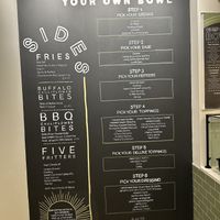 Build your own bowl menu   at Rooted3 in Bethesda