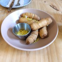 Taquitos with a mango dip at Umami Good Food - La Laguna in Tenerife