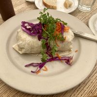Thai burrito with tofu   at Mendocino Cafe in Mendocino