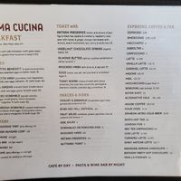 Breakfast menu at Anima Cucina in Bismarck