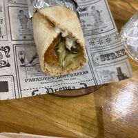 Falafel sandwich  at Sabores de Aleppo in Girona