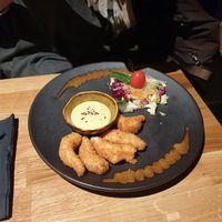 Fritierte "Garnelen" at NI-Vegan in Luebeck