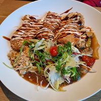 Pilzsauce + Reis + Kräutersaitling at NI-Vegan in Luebeck