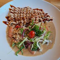 Erdnusssauce + Reis + Vegane Ente at NI-Vegan in Luebeck