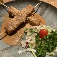 Tofu with peanutsauce 😋  at NI-Vegan in Luebeck