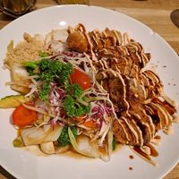 Kräutersaitling in Pilzsoße at NI-Vegan in Luebeck
