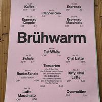 Warme Getränke  at zum bunten Hund in Thun