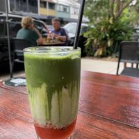 Iced strawberry matcha….yum  at Brothers Ben in Petersham
