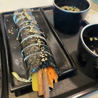 Full size gimbap and cup of soup   at ICN - Noodle & Rice - T2 in Incheon