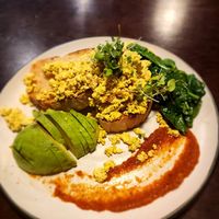 Scrambled tofu at Plus 91 Cafe in Hamilton