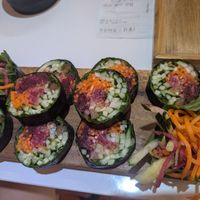 Vegan gimbap at Reborn Recipe in Busan