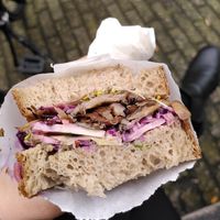 Oyster mushroom sandwich at Saint-Jean Deli in Amsterdam