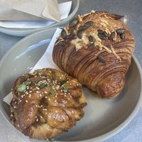 Hoisin bun, cheese croissant   at Saint-Jean Deli in Amsterdam
