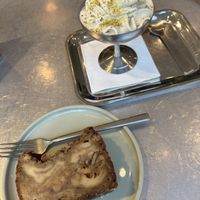 Croissant Pudding 4,90€
Salted Pistachio Soft Serve 4,50€  at Saint-Jean Deli in Amsterdam