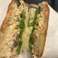 Tuna salad focaccia  at Saint-Jean Deli in Amsterdam