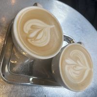 Stroud pea lattes   at Saint-Jean Deli in Amsterdam