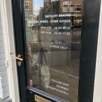 The front door at Saint-Jean Deli in Amsterdam
