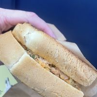Not very photogenic but tasty tuna melt toastie  at Saint-Jean Deli in Amsterdam