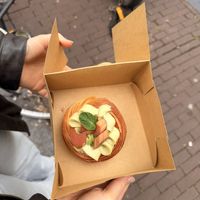 Rhubarb and mint danishh  at Saint-Jean Deli in Amsterdam