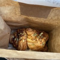 Double spicy cheese croissant love  at Saint-Jean Deli in Amsterdam