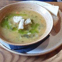 Veg soup at De Trafford Arms Hotel in Alderley Edge