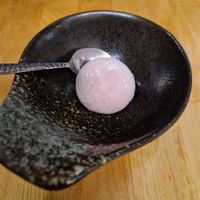Strawberey mochi ice cream at NORI | Vegan Sushi - Wok in Rotterdam