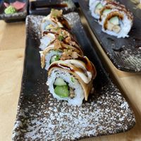 Beef sushi special with asparagus, very tasty   at NORI | Vegan Sushi - Wok in Rotterdam