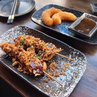 Shrimp and chickn substitutes. Tasty! at NORI | Vegan Sushi - Wok in Rotterdam