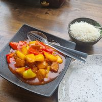 Chicken with sweet n sour sauce at NORI | Vegan Sushi - Wok in Rotterdam