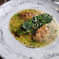 The main course is cabbage (if I'm not wrong) with a sort of mushroom cream. Many more ingredients were there but I did not take notes at Sky Kitchen & View  in Rovaniemi