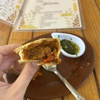 Vegan sweet potato Empanada  at Don Ramon in Brisas De Zicatela