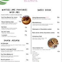 Menu  at Barefoot Blondie in 