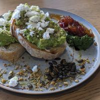 Avo mash at The Kookaburra's Coffee in Mandurah