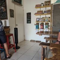 Check out local art for sale at the back of the shop!  at Sugar Thief Bonaire in Kralendijk