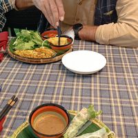 And Vietnamese pancakes for my partner at Fami's Vegetarian Food in Hoi An