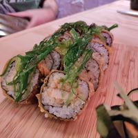 Tofu fish maki at Godzu Cocina Asiática in Mexico City