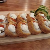 Gomora roll at Godzu Cocina Asiática in Mexico City