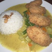 Tempeh katsu curry  at Warung Tumpang Sari Lembongan in Penida Island