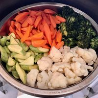 Streamed veg at Kazan Gourmet in Abu Dhabi