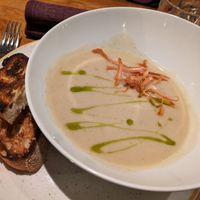 Artichoke soup (vegan version without cream) at Ravintola Monte Rosa in Rovaniemi