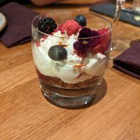 Cheesecake dessert at Ravintola Monte Rosa in Rovaniemi