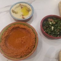 Humous Taboulé Pâte de poivron at Laymouna Brunch-Cafe in Annecy