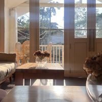 Capuccino and interior  at Isle of Gelato - Ella in Ella