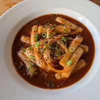 Tteokboki (spicy rice cake) at Minari Korean Kitchen in Cape Town