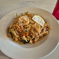 Vegan pad thai at Minari Korean Kitchen in Cape Town