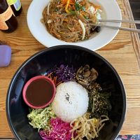 Bibimbap and Japchae  at Minari Korean Kitchen in Cape Town