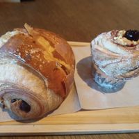 Pain au chocolat and cruffin at Julietta Pastry and Lab in Rome