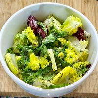 Green salad  at One Life Kitchen and Cafe in Dubai