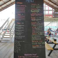 Food menu at Pink Flamingo in Utila